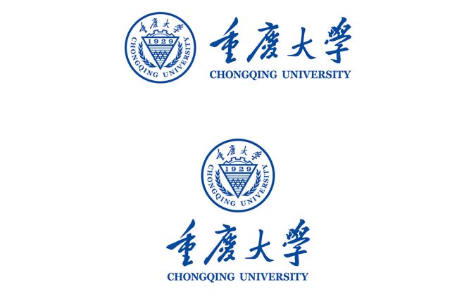大學(xué)?；障盗?重慶大學(xué)標(biāo)志矢量圖