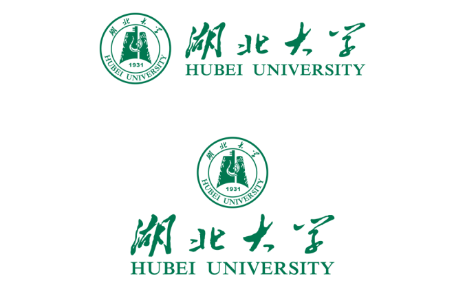 湖北大學(xué)校徽標(biāo)志矢量圖