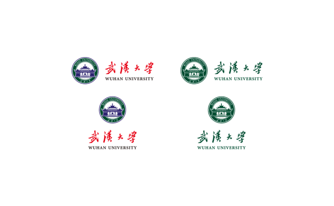 大學(xué)?；障盗?武漢大學(xué)標(biāo)志矢量圖