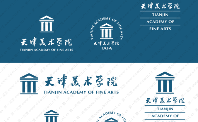 大學(xué)?；障盗?天津美術(shù)學(xué)院標(biāo)志矢量圖