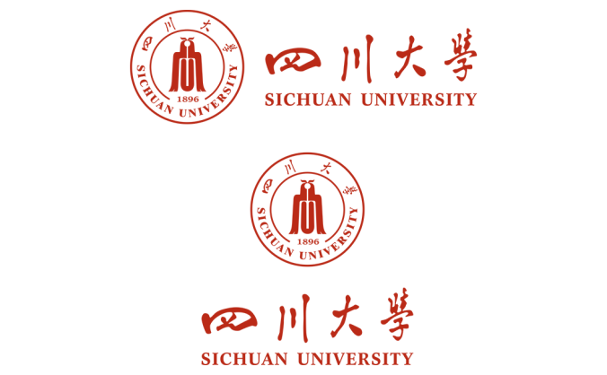 大學(xué)?；障盗?四川大學(xué)標(biāo)志矢量圖