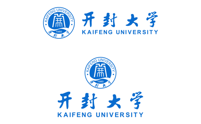 開封大學(xué)logo標志矢量圖
